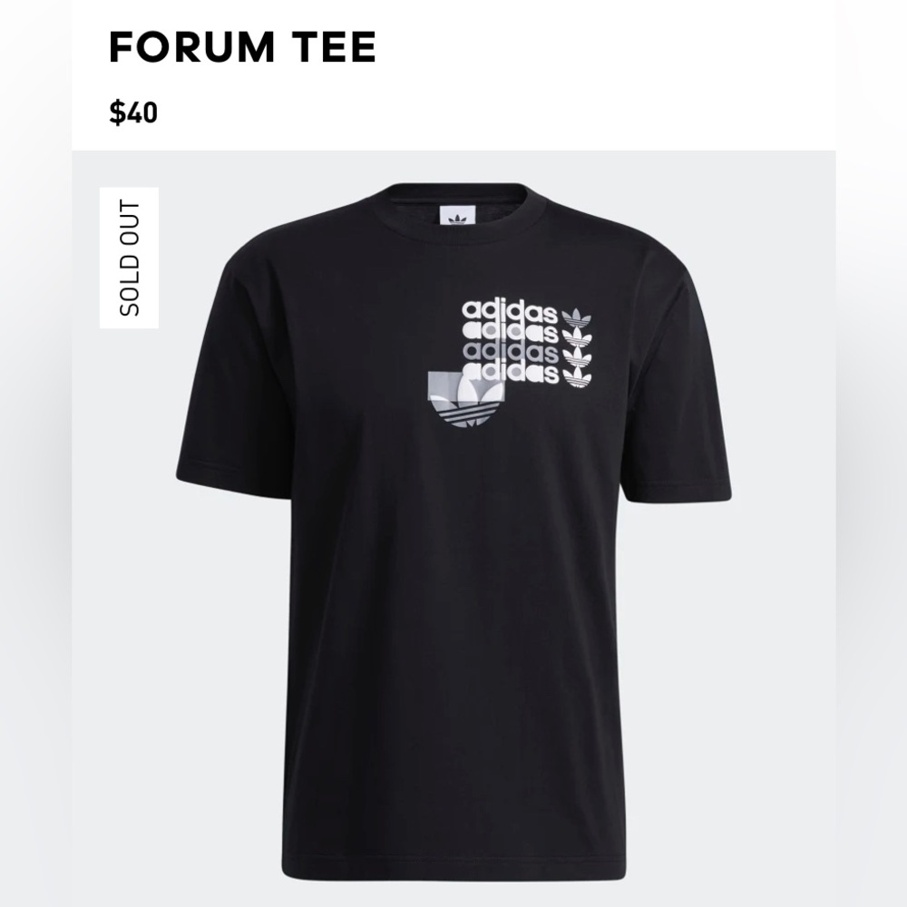 Adidas Forum Tee (M) size Small